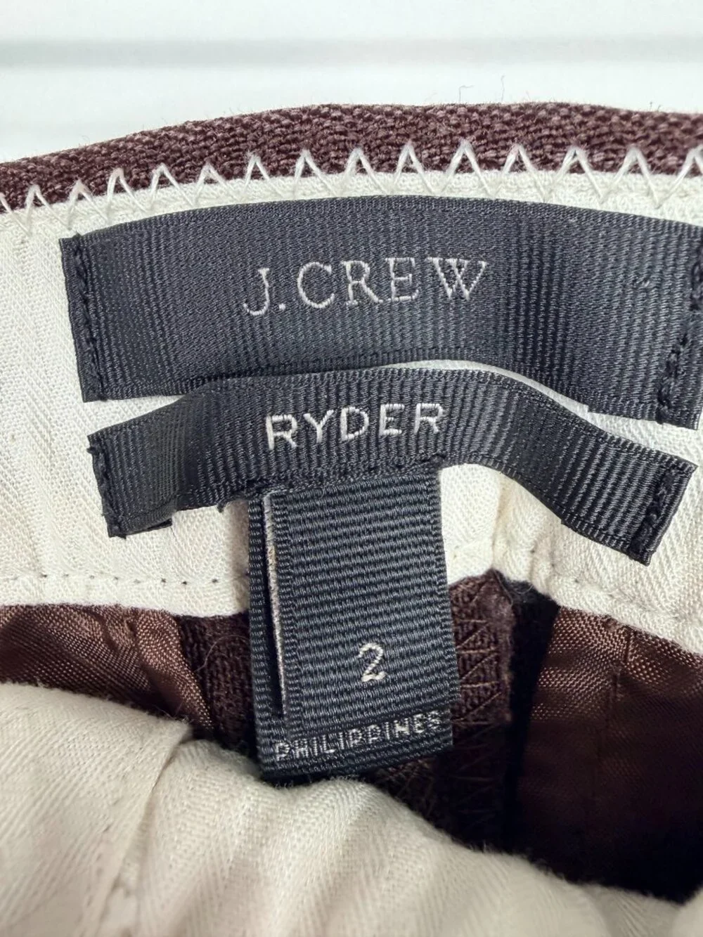 2/$30 J. Crew Ryder Skinny Pant Mid Rise Brown Black 2 #A3356